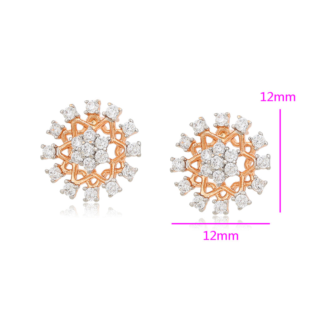 Arany tónusú Emporia Ötvözetű Fülbevaló Fehér Emporia® Kristállyal