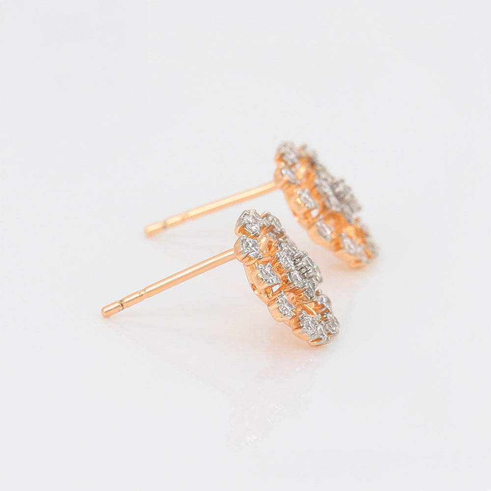 Arany tónusú Emporia Ötvözetű Fülbevaló Fehér Emporia® Kristállyal 3 