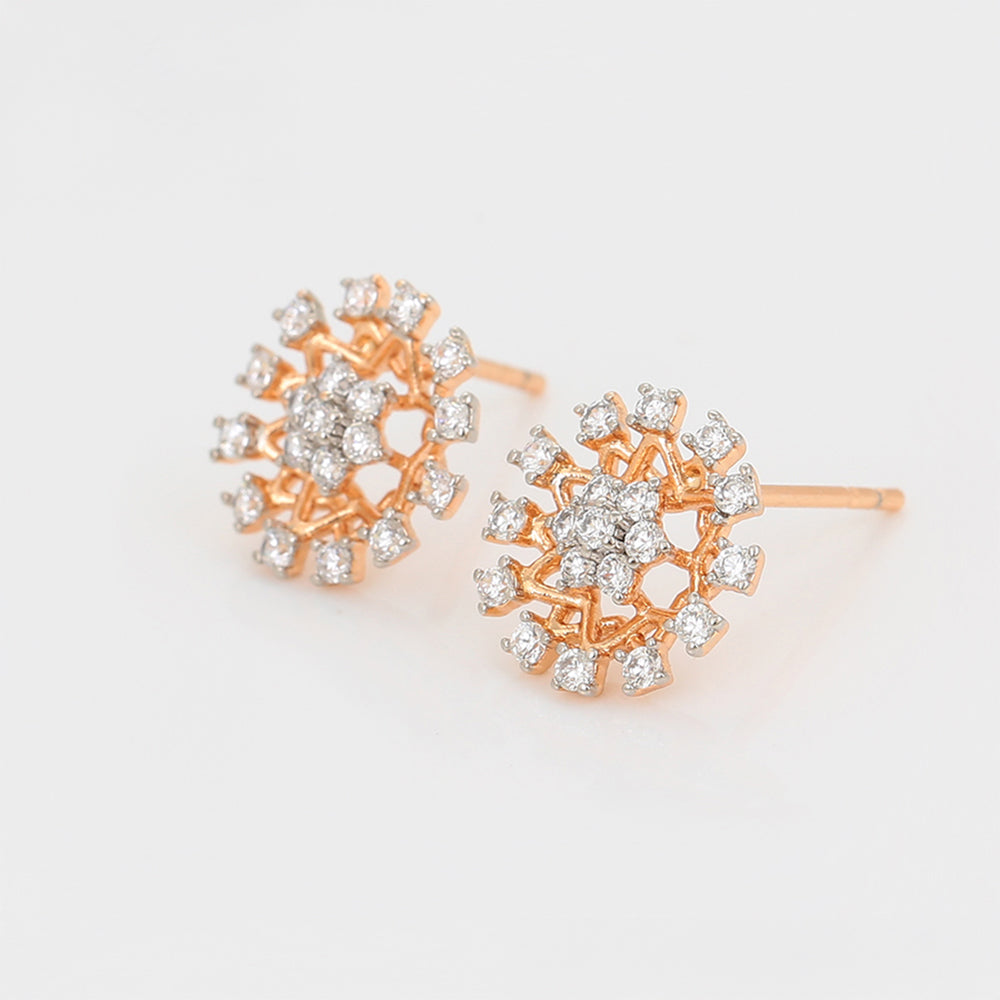 Arany tónusú Emporia Ötvözetű Fülbevaló Fehér Emporia® Kristállyal