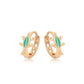 Arany tónusú Emporia Ötvözetű Fülbevaló Zöld Emporia® Kristállyal