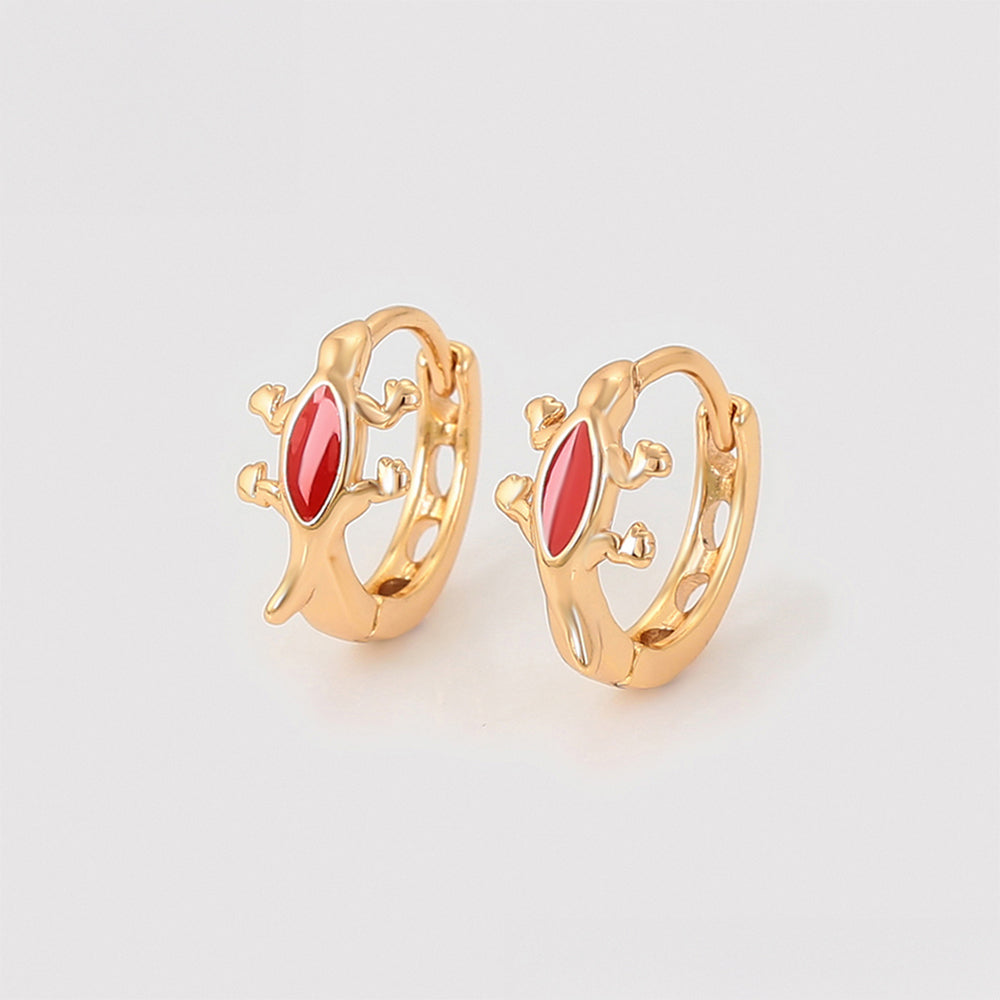 Arany tónusú Emporia Ötvözetű Fülbevaló Vörös Emporia® Kristállyal