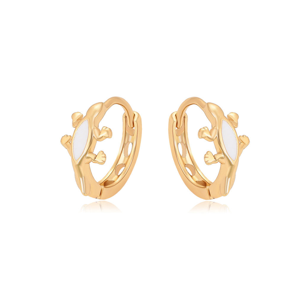 Arany tónusú Emporia Ötvözetű Fülbevaló Fehér Emporia® Kristállyal 1 