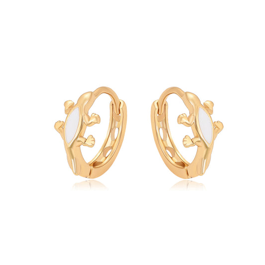 Arany tónusú Emporia Ötvözetű Fülbevaló Fehér Emporia® Kristállyal