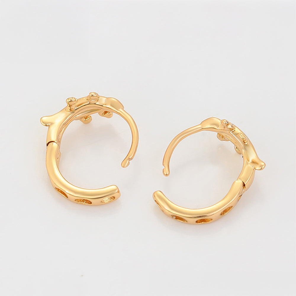 Arany tónusú Emporia Ötvözetű Fülbevaló Fehér Emporia® Kristállyal