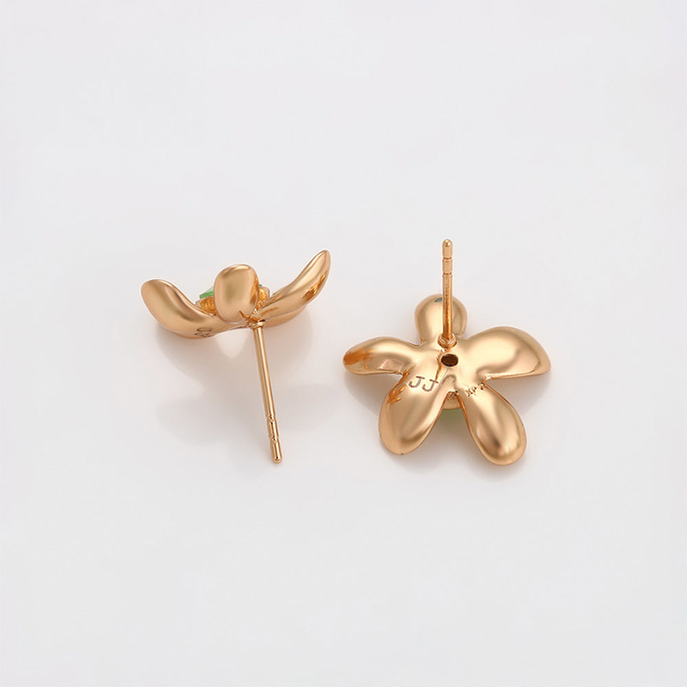 Arany tónusú Emporia Ötvözetű Fülbevaló Kék Emporia® Kristállyal 7 