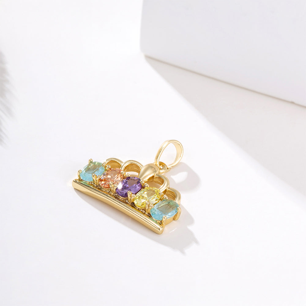 Arany tónusú Emporia Ötvözetű Szett Lila Emporia® Kristállyal és Sárga Emporia® Kristállyal ( Fülbevaló+Medál ) 5 