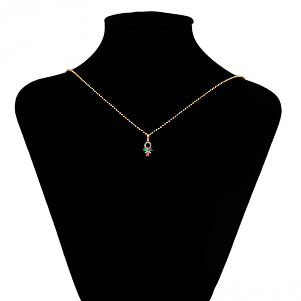 Arany tónusú Emporia Ötvözetű Szett Vörös Emporia® Kristállyal és Zöld Emporia® Kristállyal ( Fülbevaló+Medál ) 5 