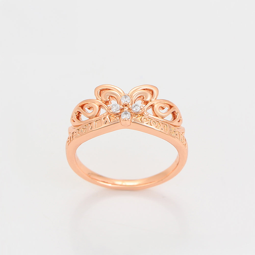 Arany tónusú Emporia Ötvözetű Gyűrű Fehér Emporia® Kristállyal