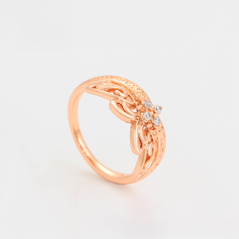 Arany tónusú Emporia Ötvözetű Gyűrű Fehér Emporia® Kristállyal 1 