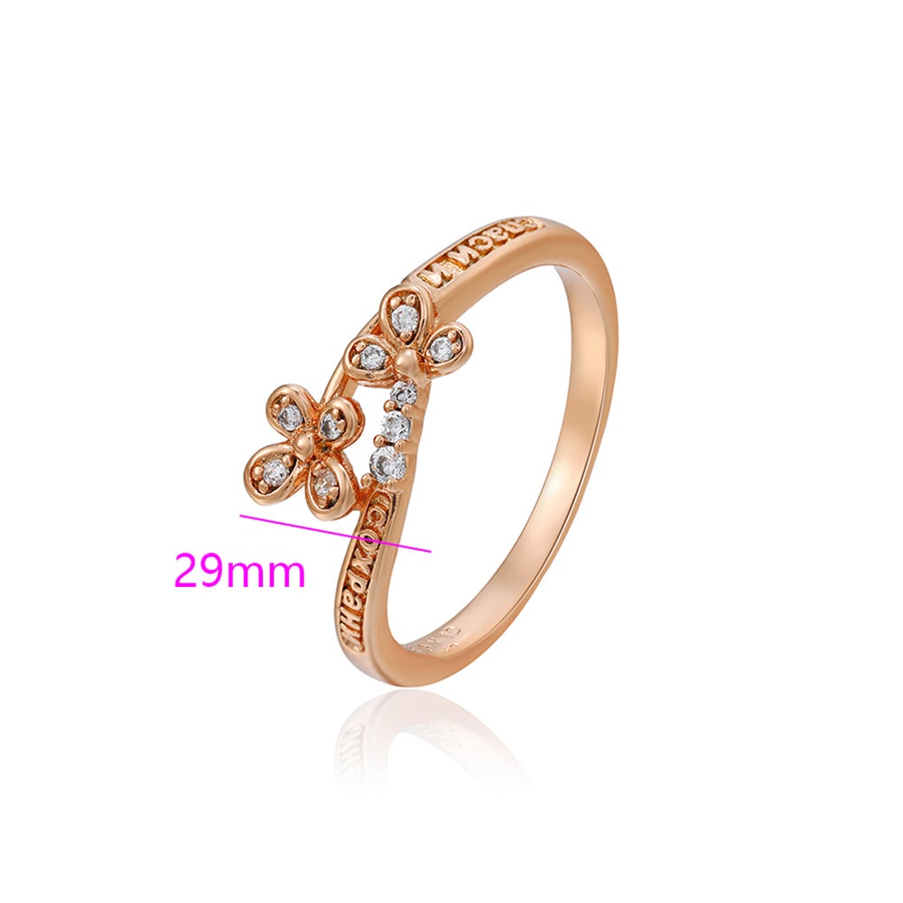 Arany tónusú Emporia Ötvözetű Gyűrű Fehér Emporia® Kristállyal 3 