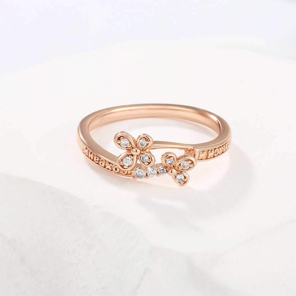 Arany tónusú Emporia Ötvözetű Gyűrű Fehér Emporia® Kristállyal