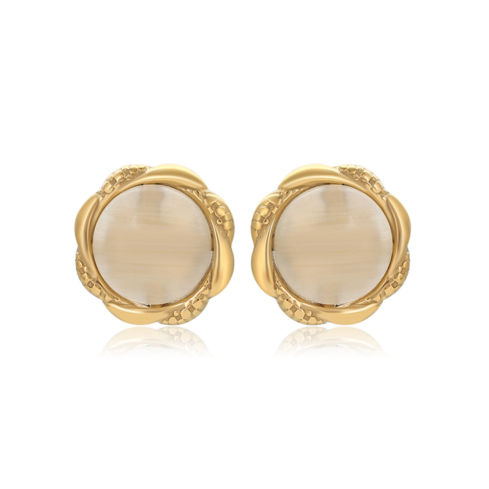 Arany tónusú Emporia Ötvözetű Fülbevaló Fehér Emporia® Kristállyal