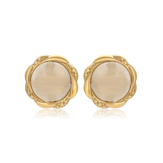 Arany tónusú Emporia Ötvözetű Fülbevaló Fehér Emporia® Kristállyal