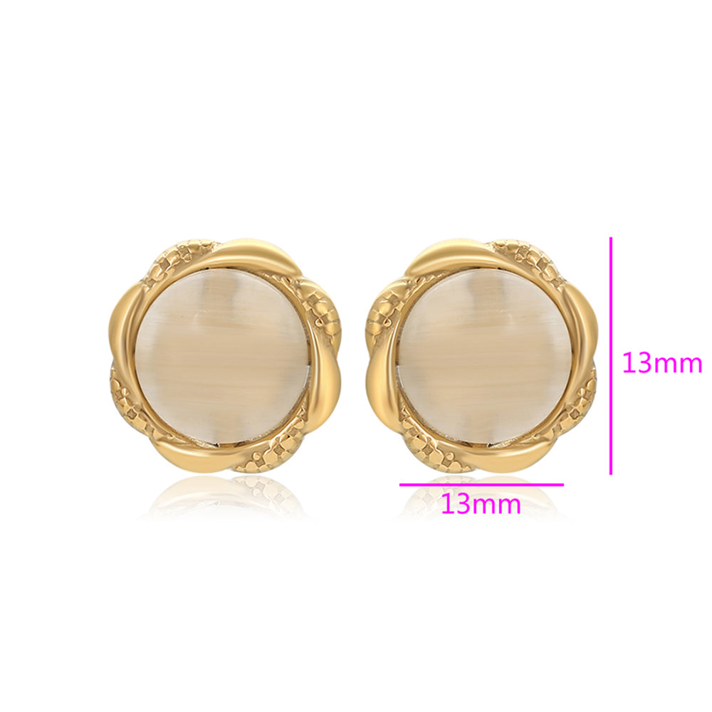 Arany tónusú Emporia Ötvözetű Fülbevaló Fehér Emporia® Kristállyal