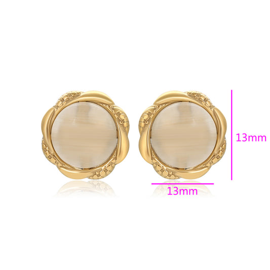 Arany tónusú Emporia Ötvözetű Fülbevaló Fehér Emporia® Kristállyal