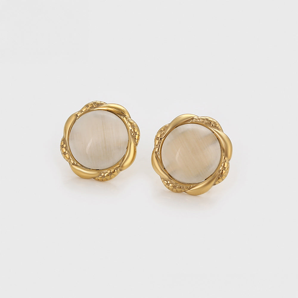 Arany tónusú Emporia Ötvözetű Fülbevaló Fehér Emporia® Kristállyal 4 