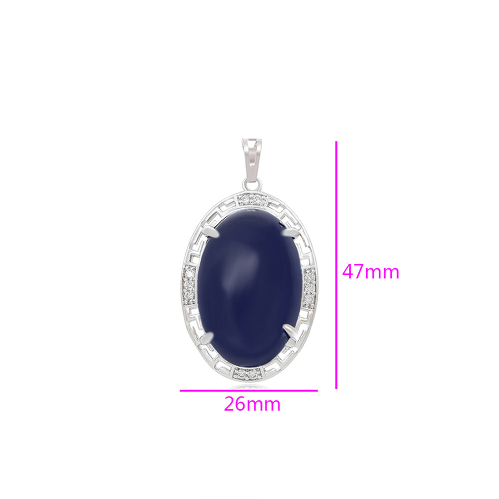 Arany tónusú Emporia Ötvözetű Medál Kék Emporia® Kristállyal és Fehér Emporia® Kristállyal 2 