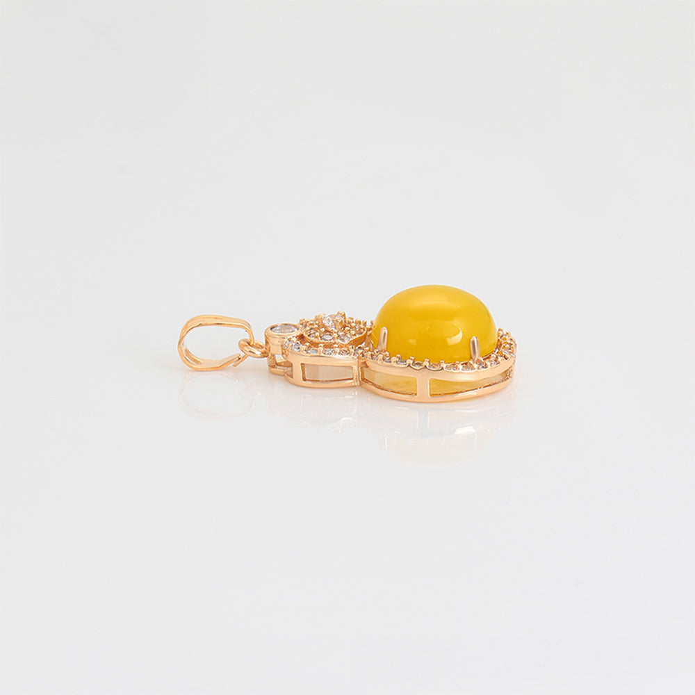 Arany tónusú Emporia Ötvözetű Medál Sárga Emporia® Kristállyal és Fehér Emporia® Kristállyal