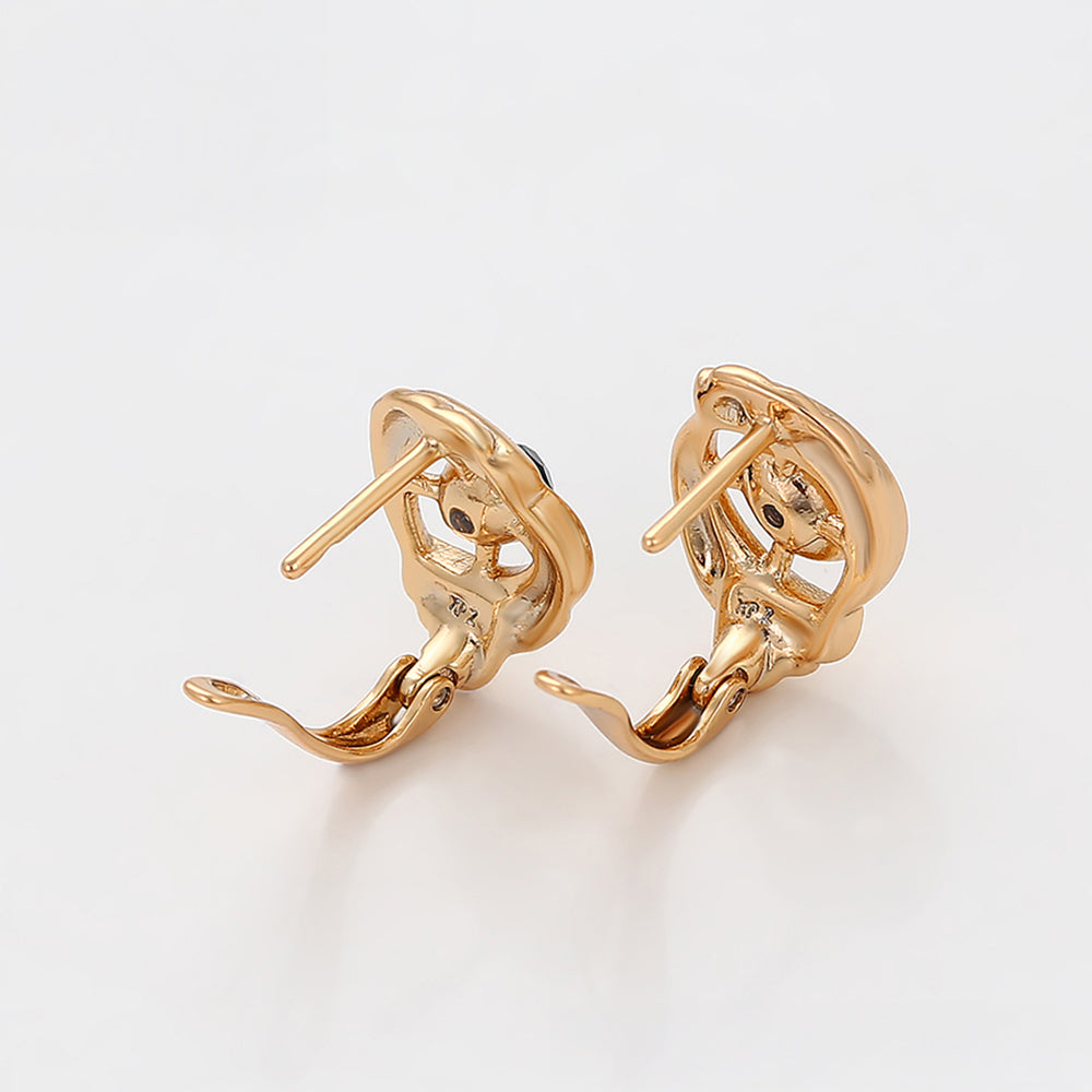 Arany tónusú Emporia Ötvözetű Fülbevaló Zöld Emporia® Kristállyal