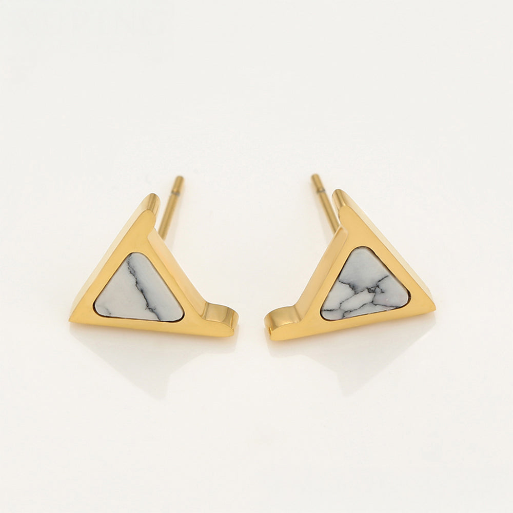 Arany tónusú Emporia Ötvözetű Szett Fehér Emporia® Kristállyal ( Nyaklánc+Fülbevaló )