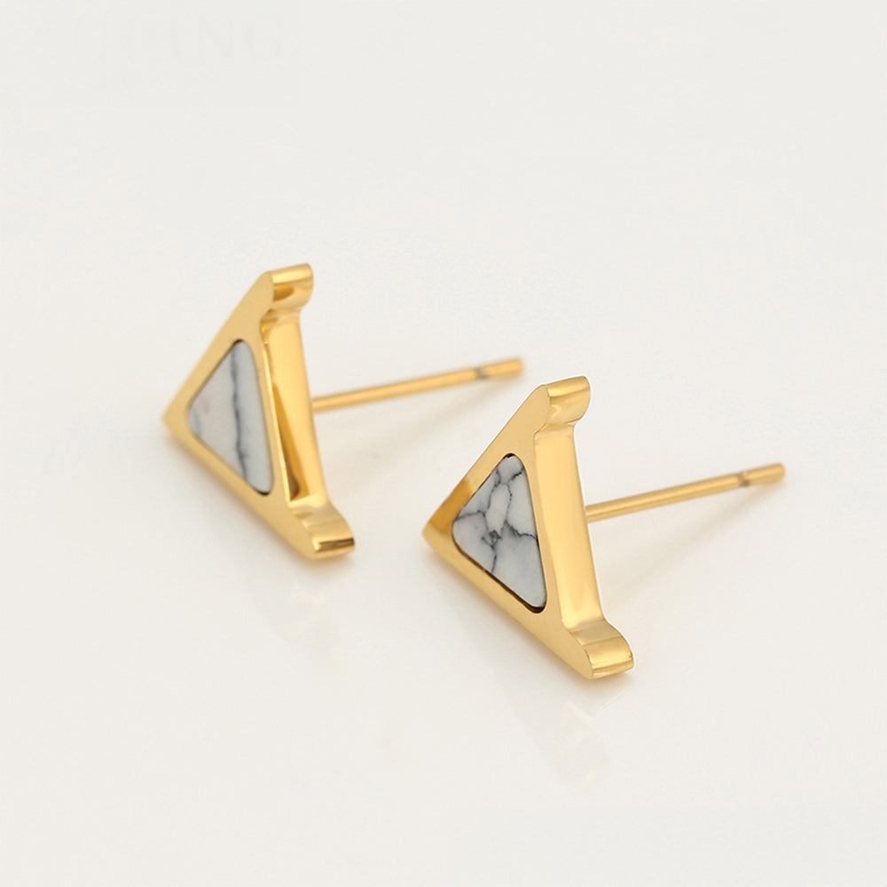 Arany tónusú Emporia Ötvözetű Szett Fehér Emporia® Kristállyal ( Nyaklánc+Fülbevaló ) 7 