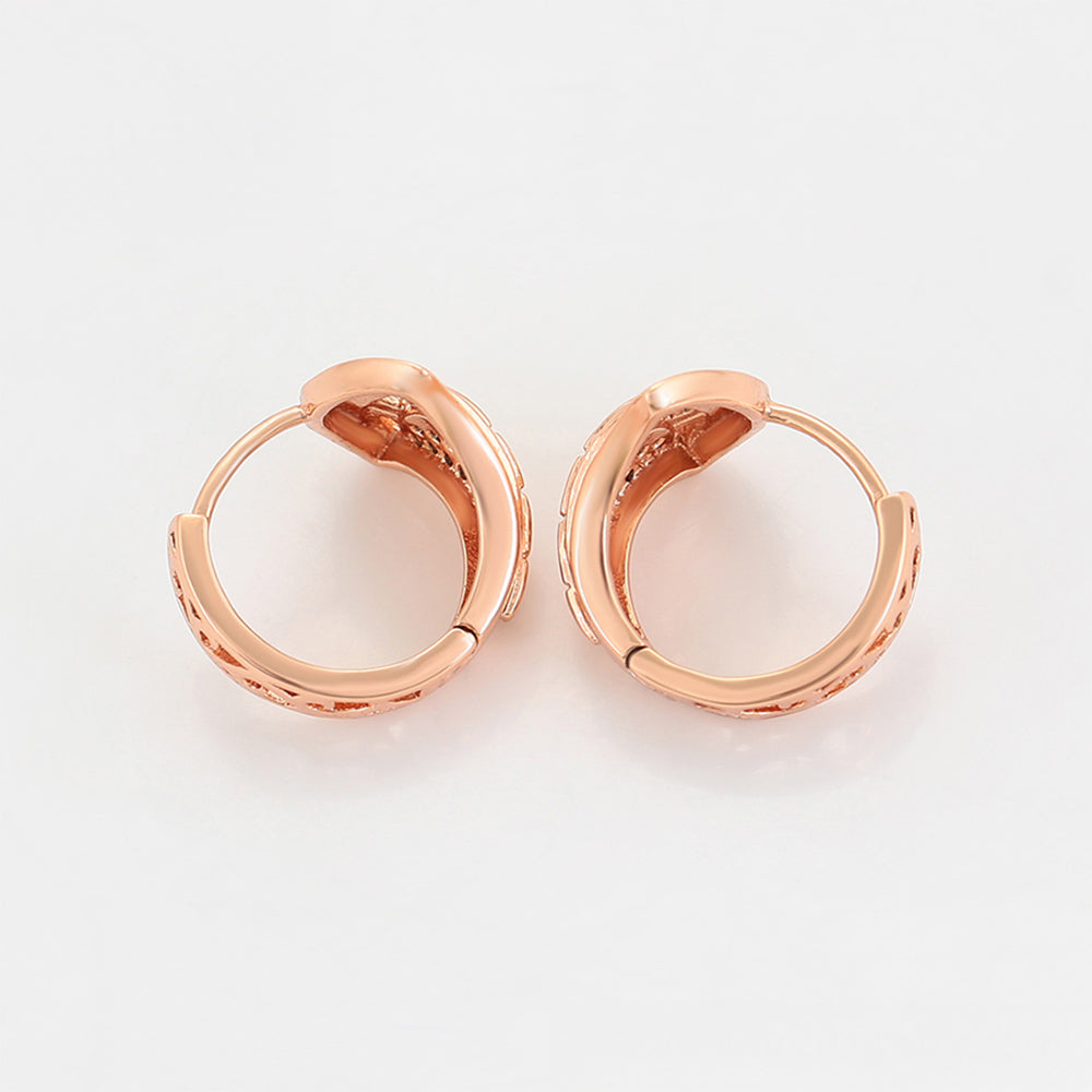 Arany tónusú Emporia Ötvözetű Szett Fehér Emporia® Kristállyal ( Fülbevaló+Gyűrű )