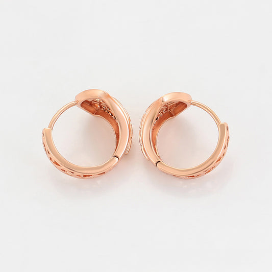 Arany tónusú Emporia Ötvözetű Szett Fehér Emporia® Kristállyal ( Fülbevaló+Gyűrű )