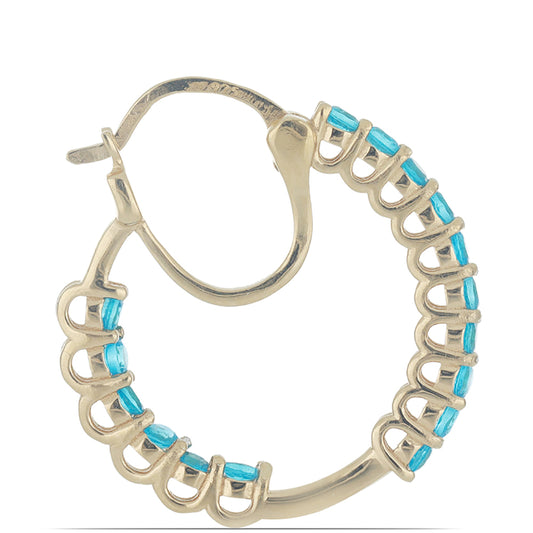 Arannyal Bevont Ezüst Fülbevaló Sludyanka-i Neon Apatittal