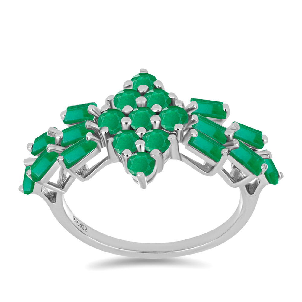 Ezüst Gyűrű Brazil Smaragddal 3 