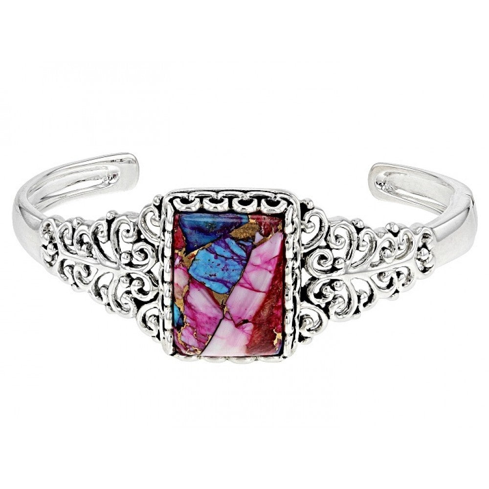 Arannyal Bevont Ezüst Karkötő Osztriga Türkizzel