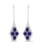 Ezüst Fülbevaló Iolittal és Fehér Topázzal