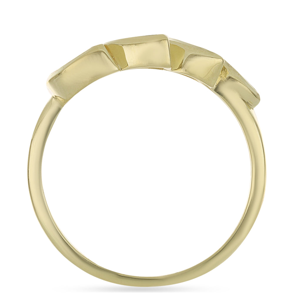 Arannyal Bevont Ezüst Gyűrű Szivárvány Zafírral 2 