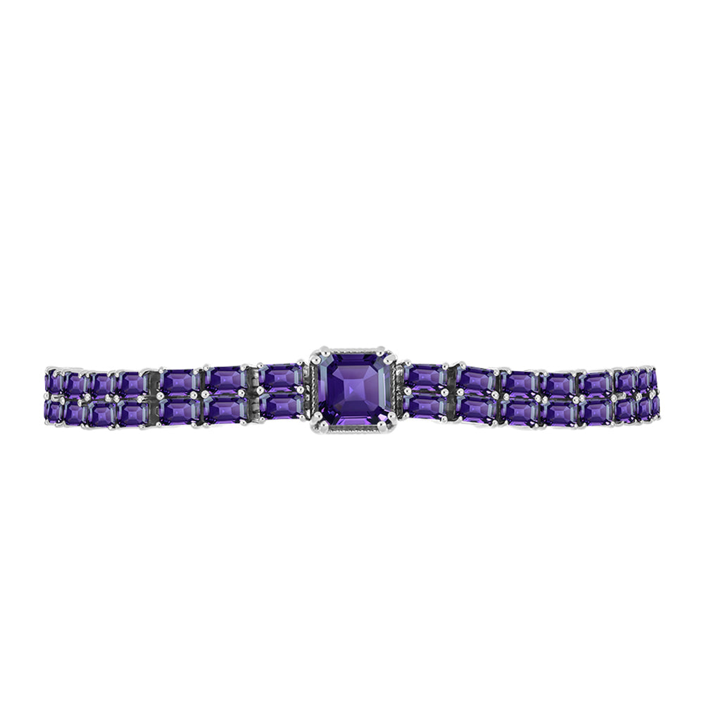 Ezüst Karkötő Marokkói Ametiszttel 2 