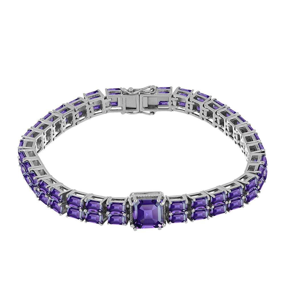 Ezüst Karkötő Marokkói Ametiszttel 1 