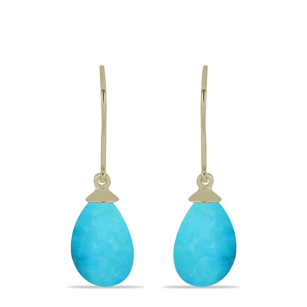 Arannyal Bevont Ezüst Fülbevaló Csipkerózsika Türkizzel 1 