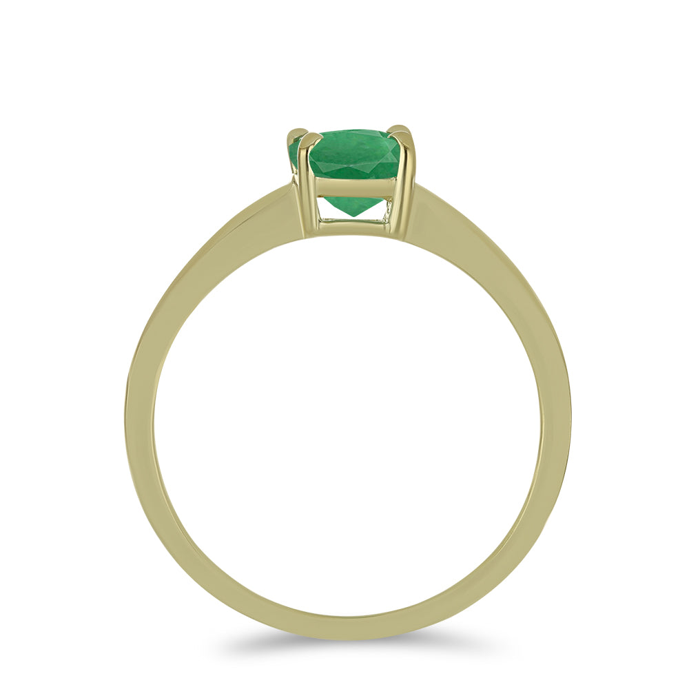 Arannyal Bevont Ezüst Gyűrű Brazil Smaragddal 2 