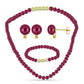 Nugget Szett Lila színű Édesvízi Kagylógyönggyel és Ural Citrinnel ( Nyaklánc+Fülbevaló+Karkötő )
