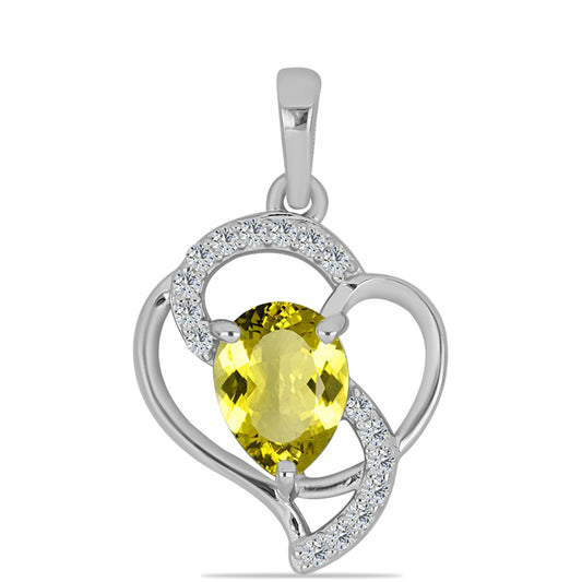 Ezüst Medál Citrom Topázzal és Fehér Topázzal