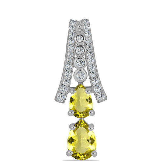 Ezüst Medál Citrom Topázzal és Fehér Topázzal