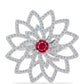 Ezüst Gyűrű Madagaszkári Rubinnal és Fehér Topázzal