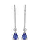 Ezüst Fülbevaló Tanzanittal
