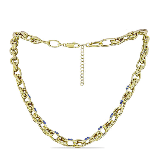 Arannyal Bevont Ezüst Nyaklánc Tanzanittal