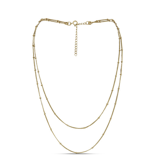 Arannyal Bevont Ezüst Lánc ( Nyaklánc )