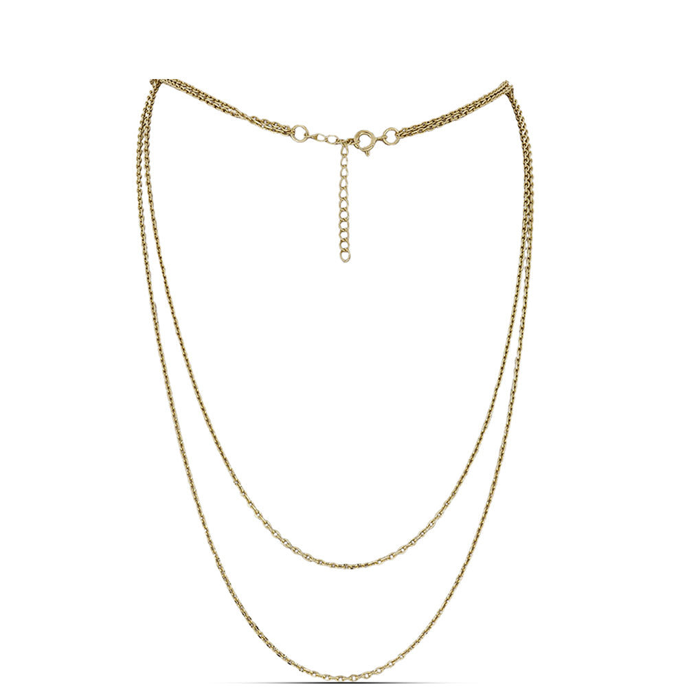 Arannyal Bevont Ezüst Lánc ( Nyaklánc ) 1 