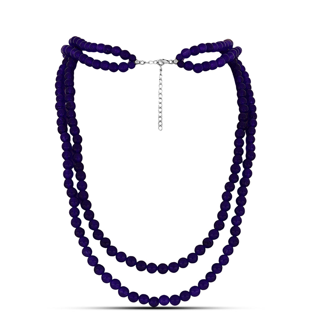 Ezüst Nyaklánc Bíbor Jádéval 1 