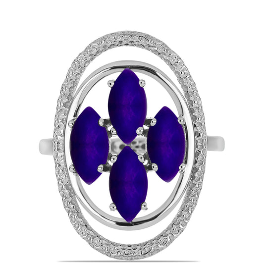 Ezüst Gyűrű Bíbor Jádéval