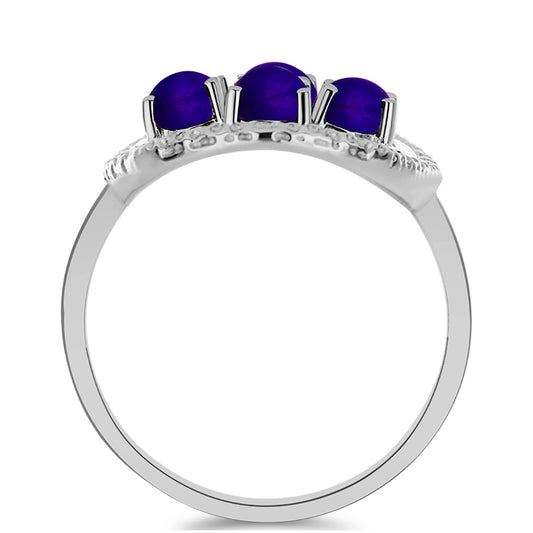 Ezüst Gyűrű Bíbor Jádéval