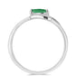 Ezüst Gyűrű Brazil Smaragddal és Fehér Topázzal