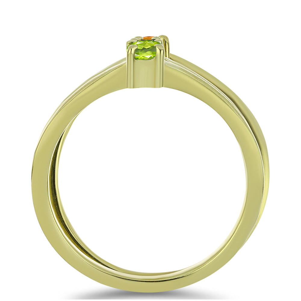 Arannyal Bevont Ezüst Szett Ausztrál Kék Zafírral és Padparadschai Zafírral ( Gyűrű ) 2 