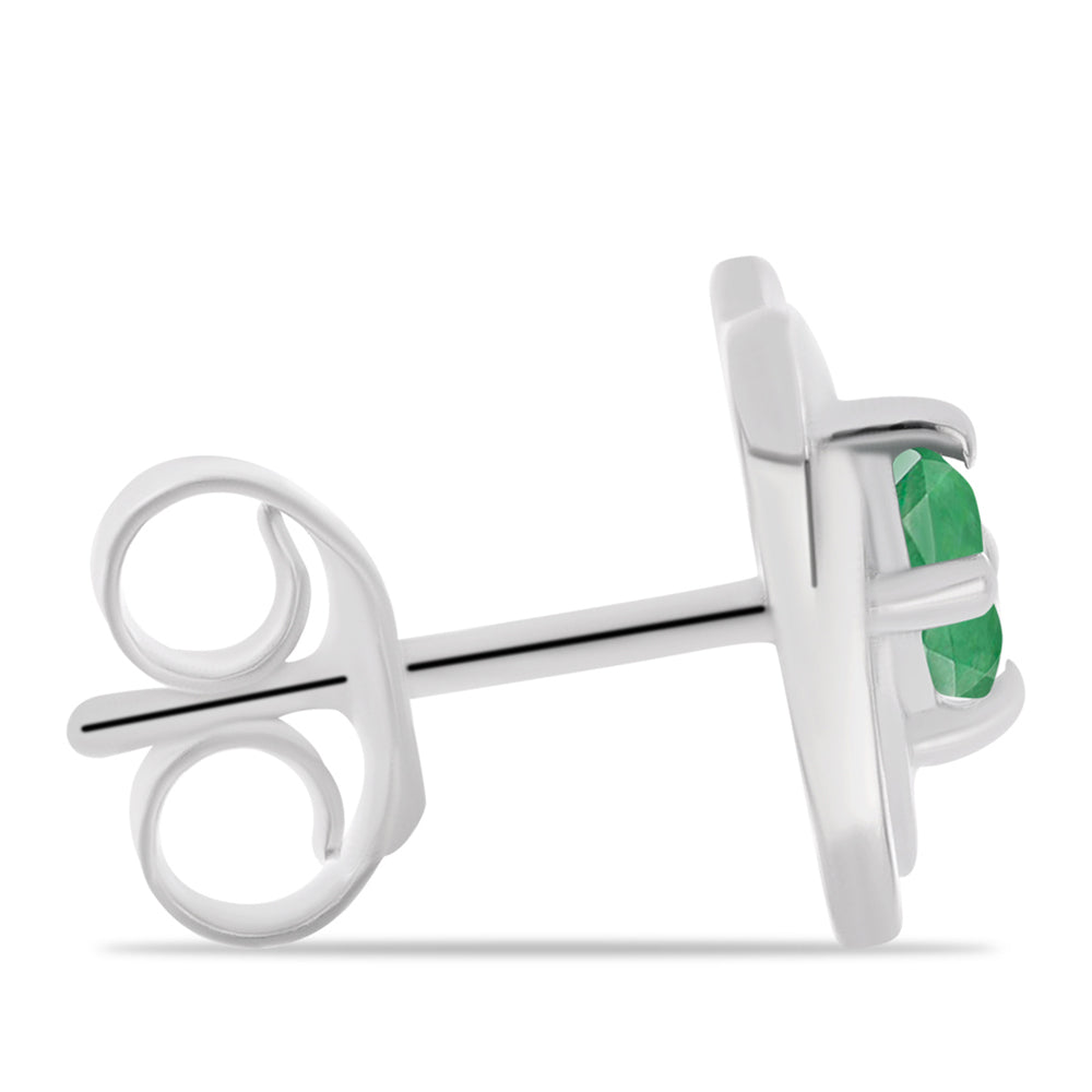 Ezüst Fülbevaló Brazil Smaragddal